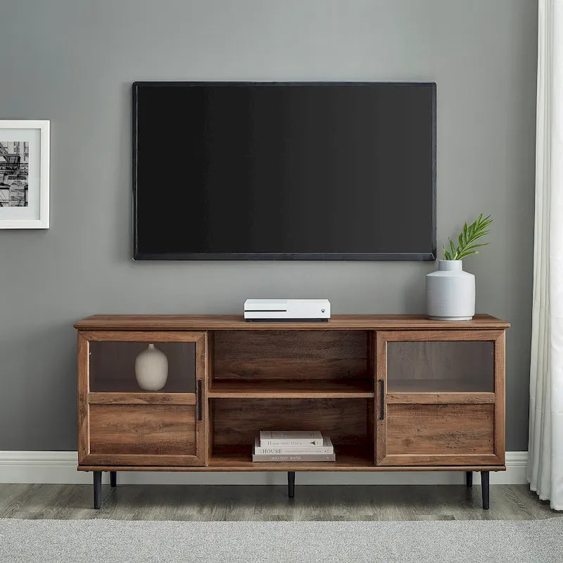 Meuble TV double porte de 58 pouces de type fendu