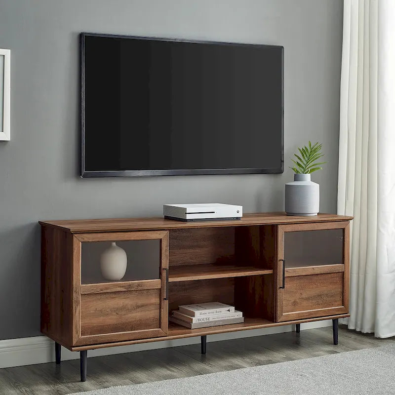 Meuble TV double porte de 58 pouces de type fendu