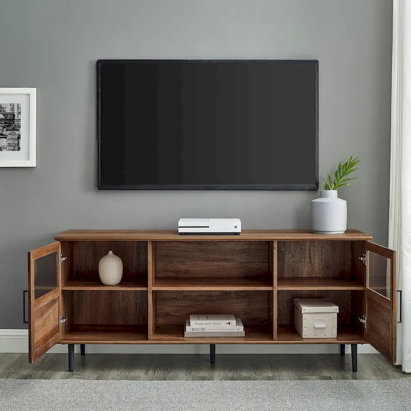 Meuble TV double porte de 58 pouces de type fendu