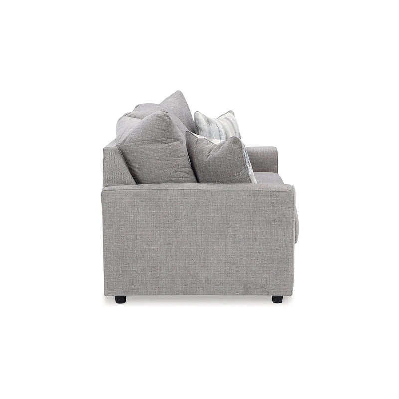 Ensemble de mobilier rembourré gris quatre pièces - 86 cm de large x 38 cm de profondeur x 39 cm de haut