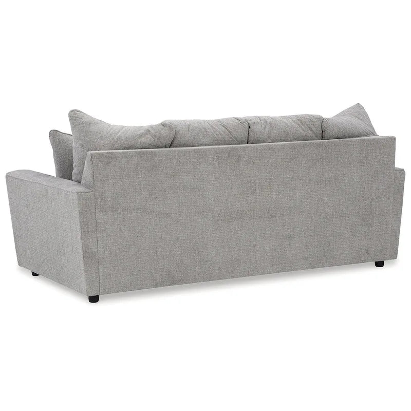 Ensemble de mobilier rembourré gris quatre pièces - 86 cm de large x 38 cm de profondeur x 39 cm de haut