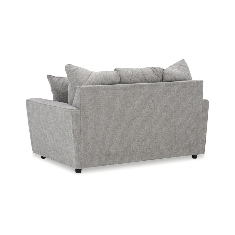 Ensemble de mobilier rembourré gris quatre pièces - 86 cm de large x 38 cm de profondeur x 39 cm de haut