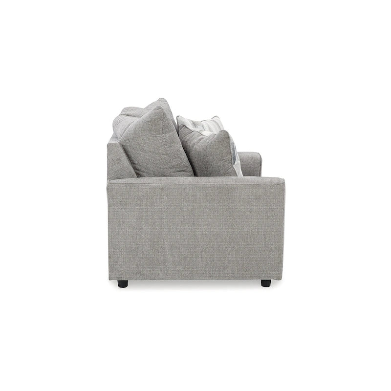 Ensemble de mobilier rembourré gris quatre pièces - 86 cm de large x 38 cm de profondeur x 39 cm de haut