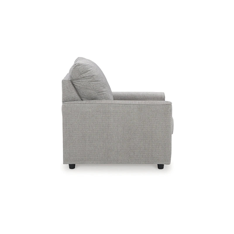 Ensemble de mobilier rembourré gris quatre pièces - 86 cm de large x 38 cm de profondeur x 39 cm de haut