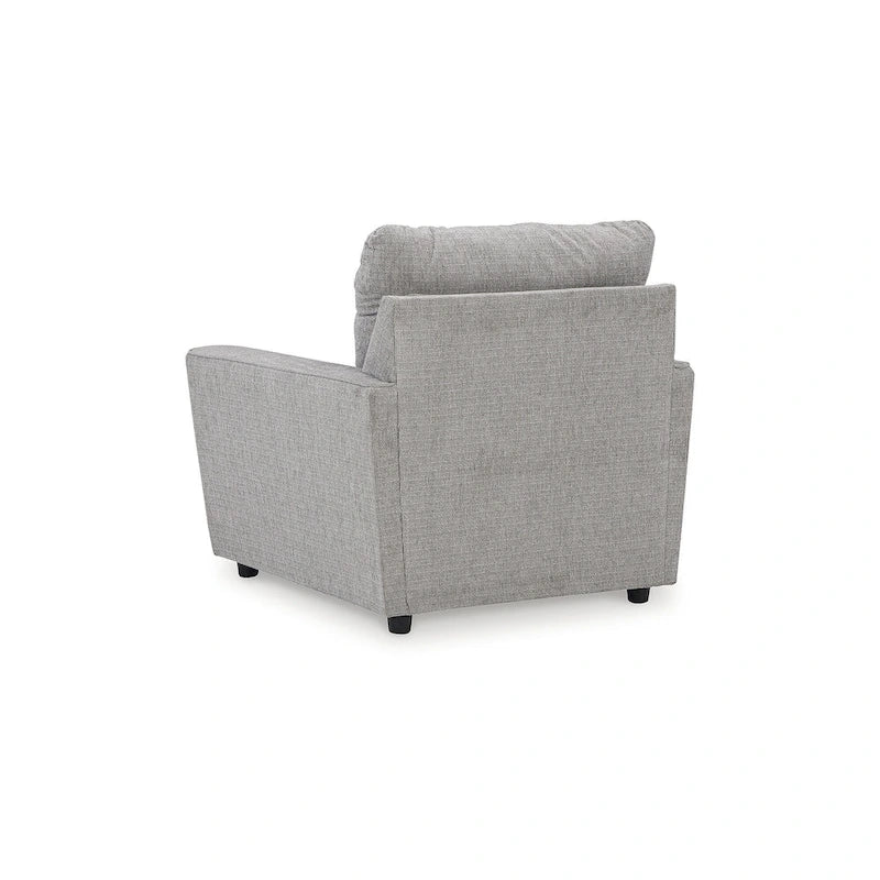 Ensemble de mobilier rembourré gris quatre pièces - 86 cm de large x 38 cm de profondeur x 39 cm de haut