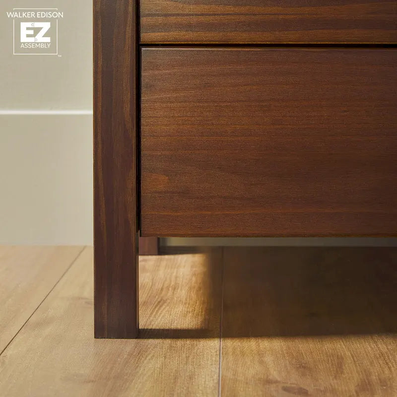 Coiffeuse en bois massif avec plateau en verre trempé