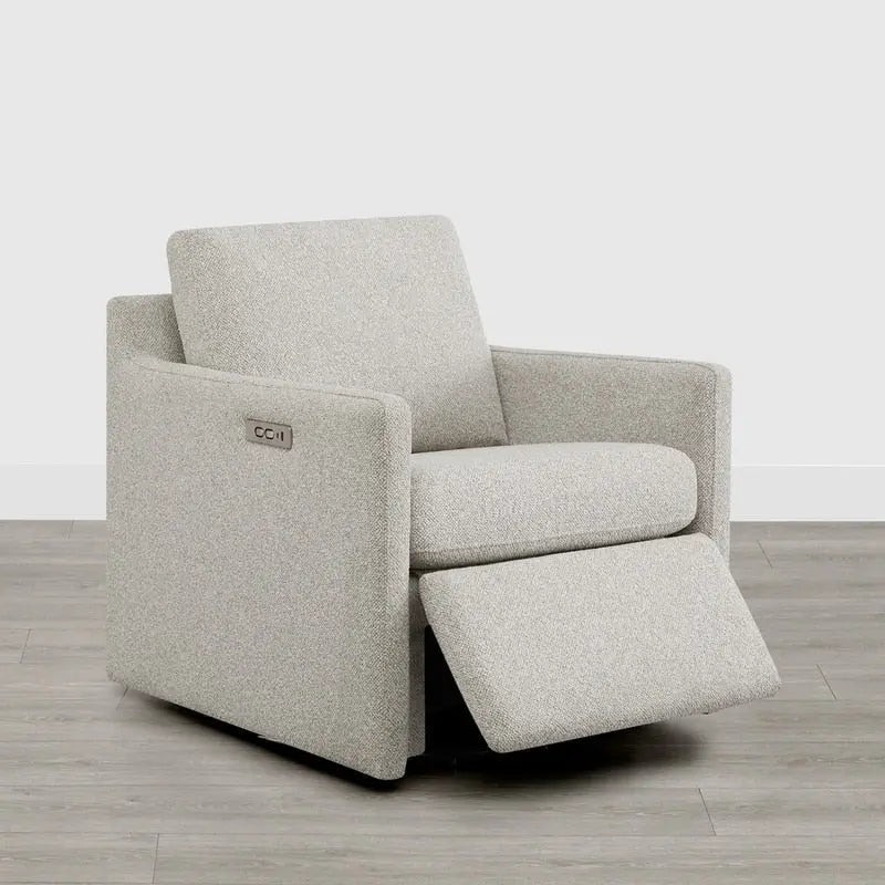 Fauteuil pivotant électrique avec repose-pieds et fonction d'inclinaison