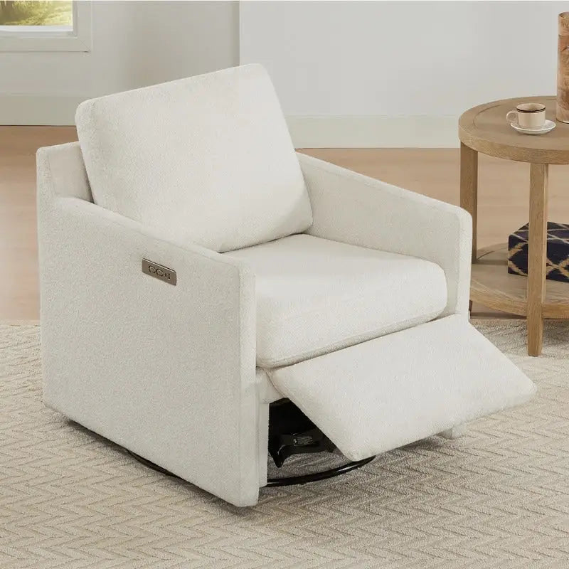 Fauteuil pivotant électrique avec repose-pieds et fonction d'inclinaison