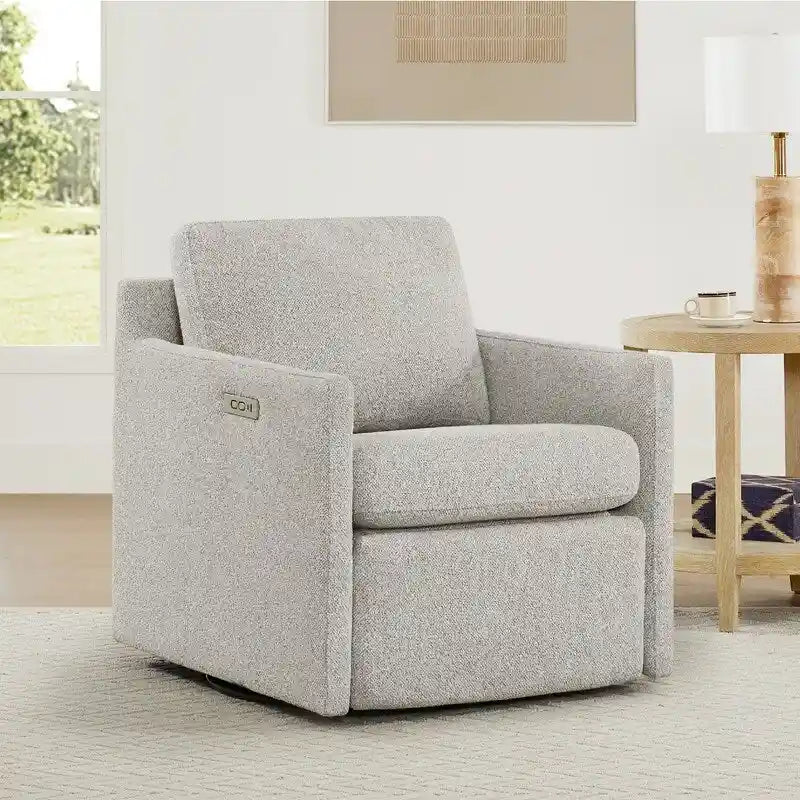 Fauteuil pivotant électrique avec repose-pieds et fonction d'inclinaison