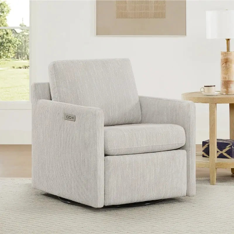 Fauteuil pivotant électrique avec repose-pieds et fonction d'inclinaison