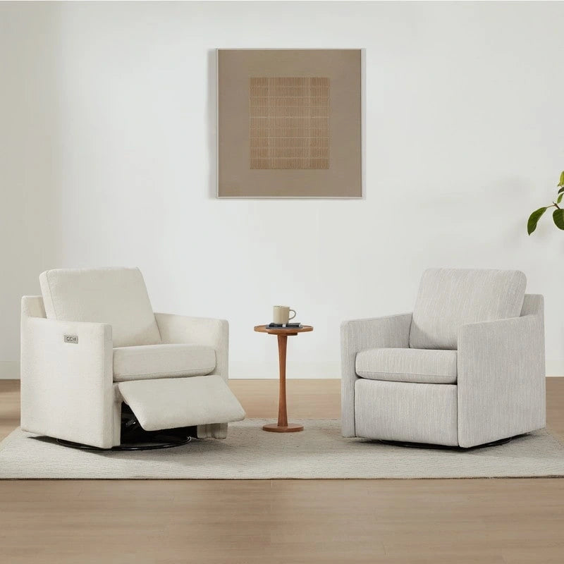 Fauteuil pivotant électrique avec repose-pieds et fonction d'inclinaison