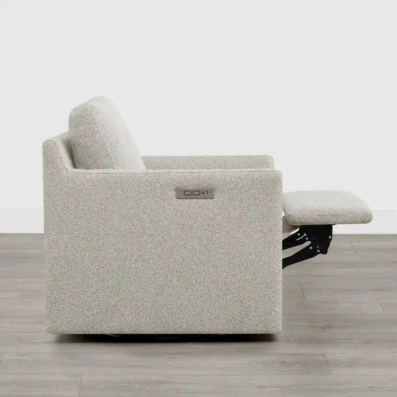 Fauteuil pivotant électrique avec repose-pieds et fonction d'inclinaison