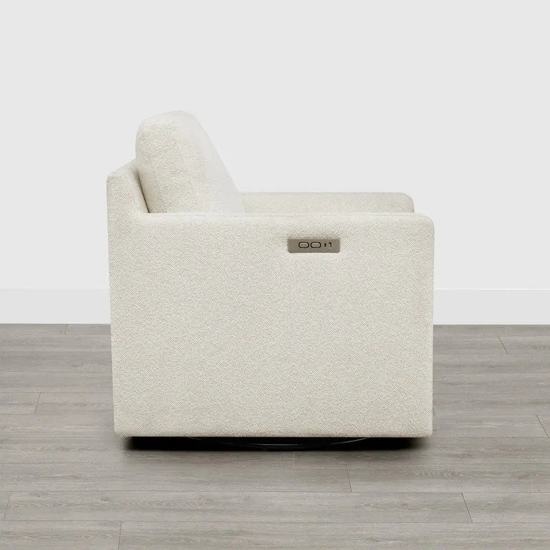 Fauteuil pivotant électrique avec repose-pieds et fonction d'inclinaison