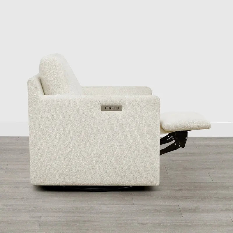 Fauteuil pivotant électrique avec repose-pieds et fonction d'inclinaison