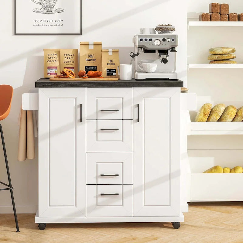 Desserte de cuisine mobile à roulettes - Voir les détails