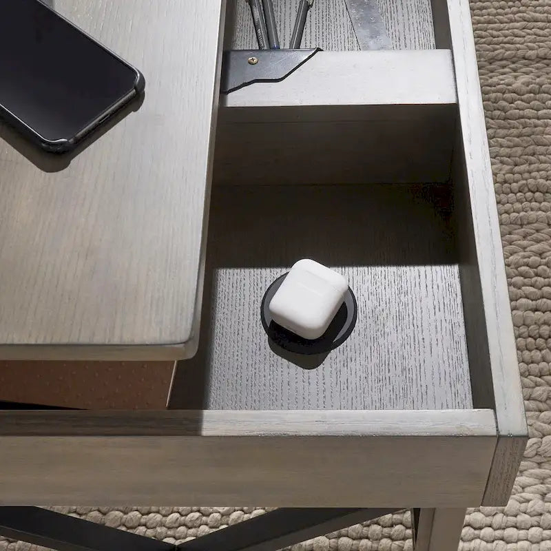 Bureau réglable en hauteur avec station de recharge