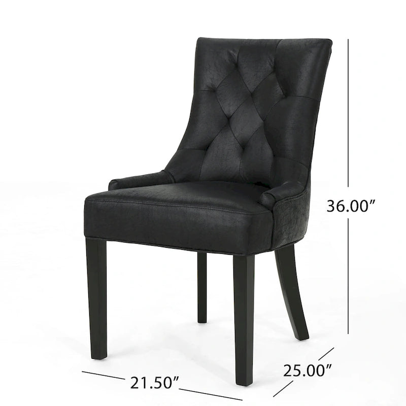 Chaises de salle à manger capitonnées modernes (ensemble de 4).