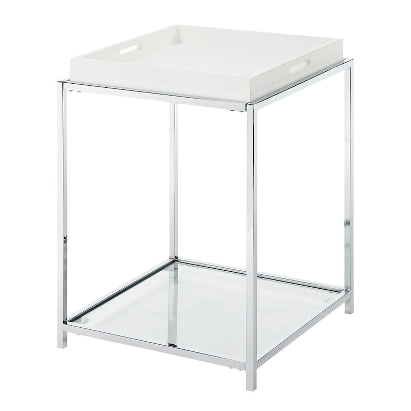 Table d'appoint Palm Beach avec étagères et plateau amovible