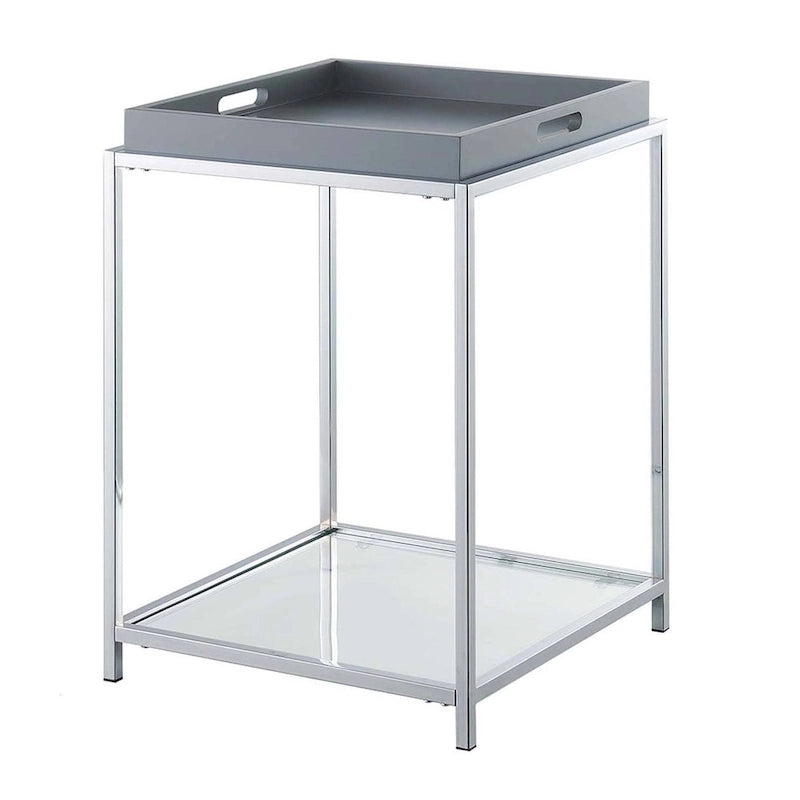 Table d'appoint Palm Beach avec étagères et plateau amovible