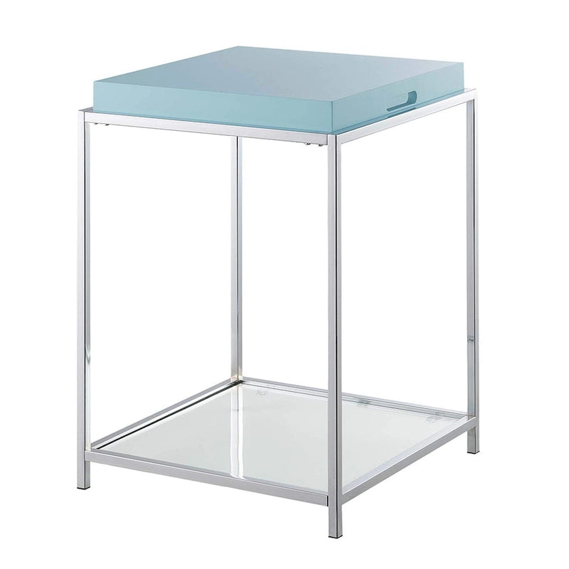 Table d'appoint Palm Beach avec étagères et plateau amovible
