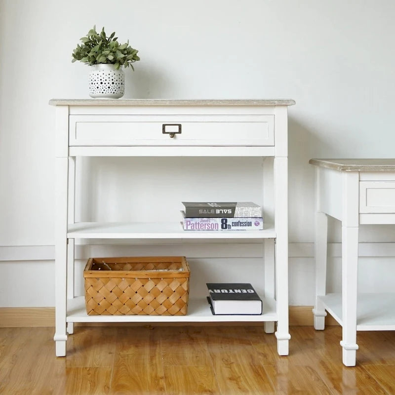 Table d'appoint avec tiroirs