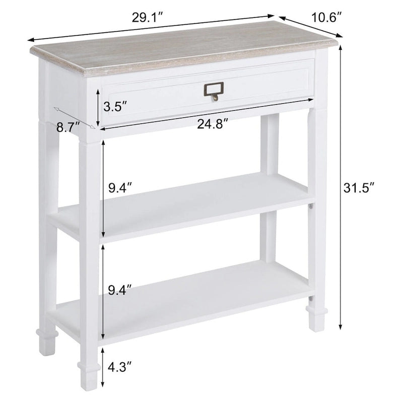 Table d'appoint avec tiroirs