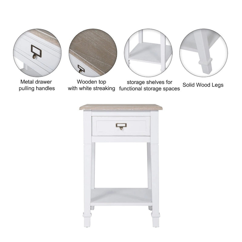 Table d'appoint avec tiroirs