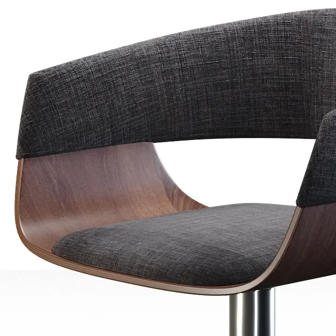 Tabouret de bar pivotant réglable de 84 cm, style médiéval-moderne