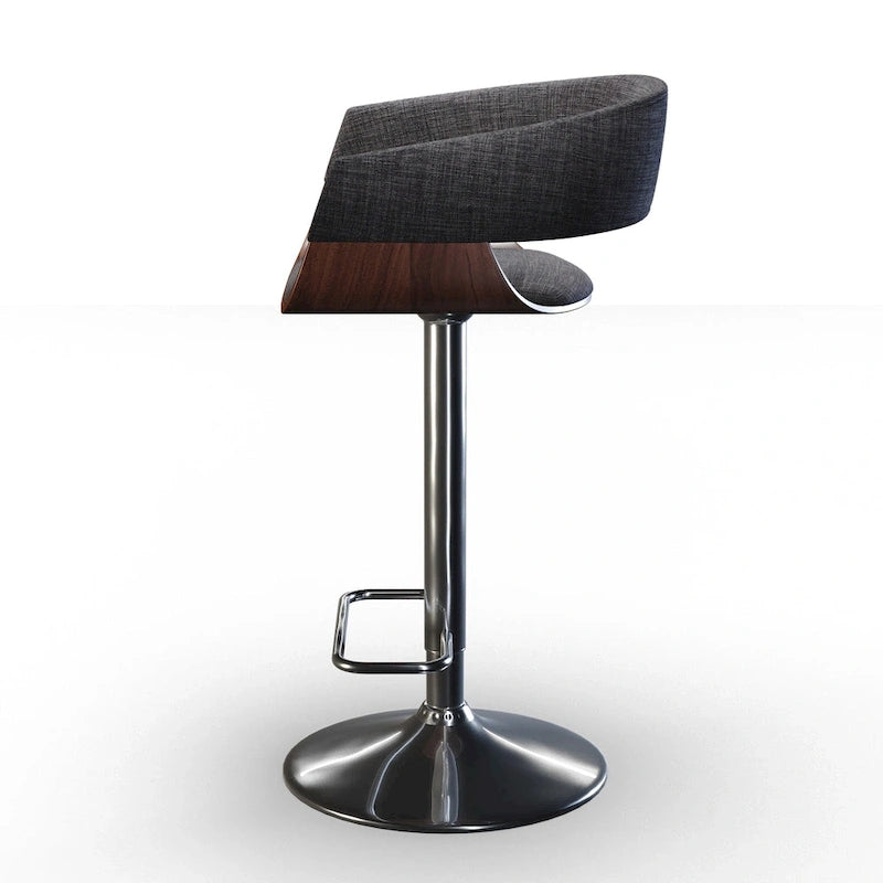 Tabouret de bar pivotant réglable de 84 cm, style médiéval-moderne