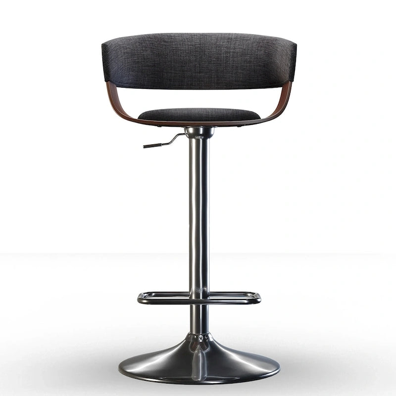 Tabouret de bar pivotant réglable de 84 cm, style médiéval-moderne
