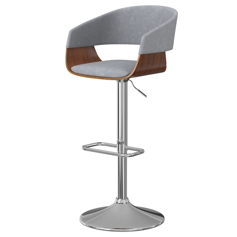 Tabouret de bar pivotant réglable de 84 cm, style médiéval-moderne