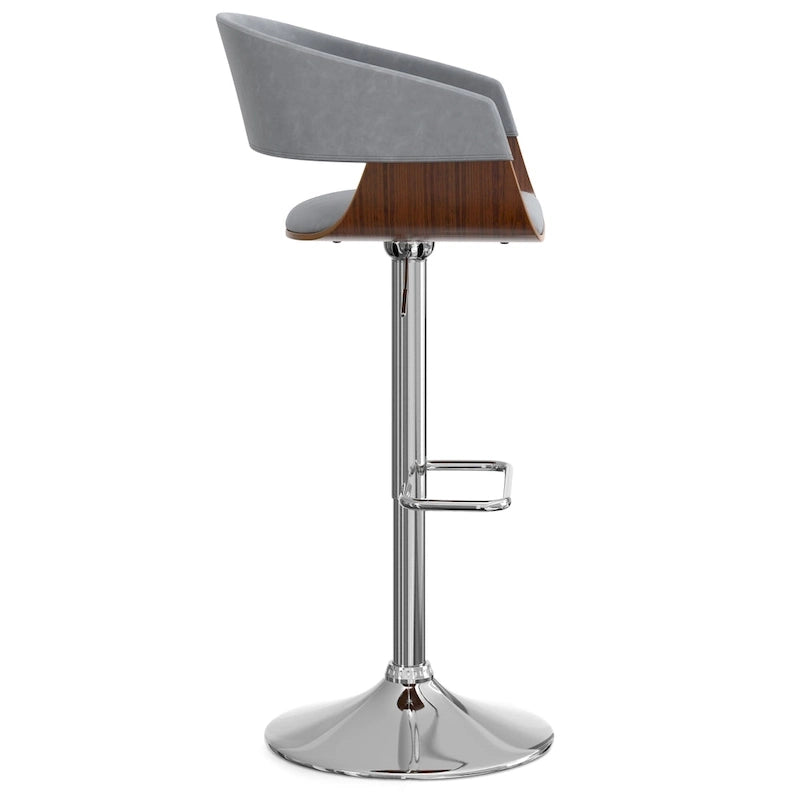 Tabouret de bar pivotant réglable de 84 cm, style médiéval-moderne