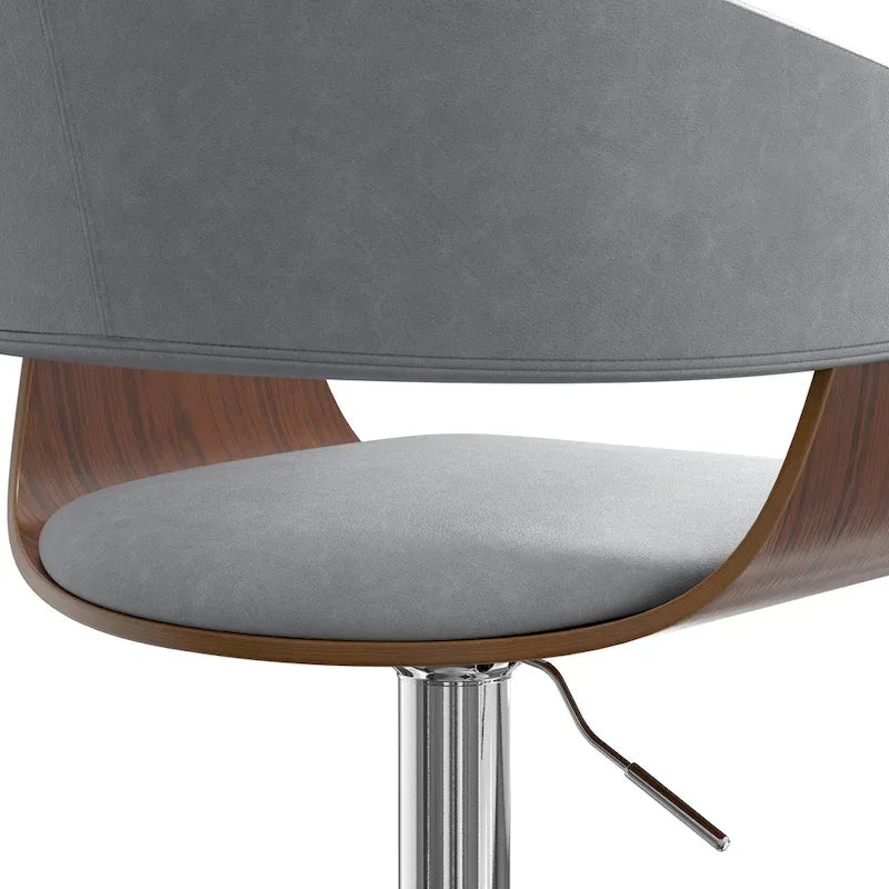 Tabouret de bar pivotant réglable de 84 cm, style médiéval-moderne