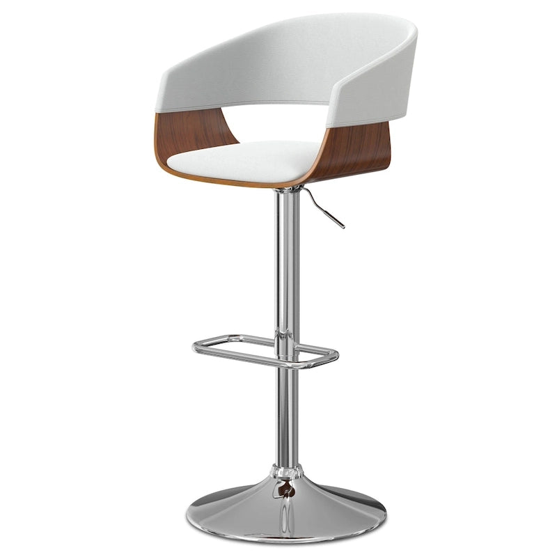 Tabouret de bar pivotant réglable de 84 cm, style médiéval-moderne