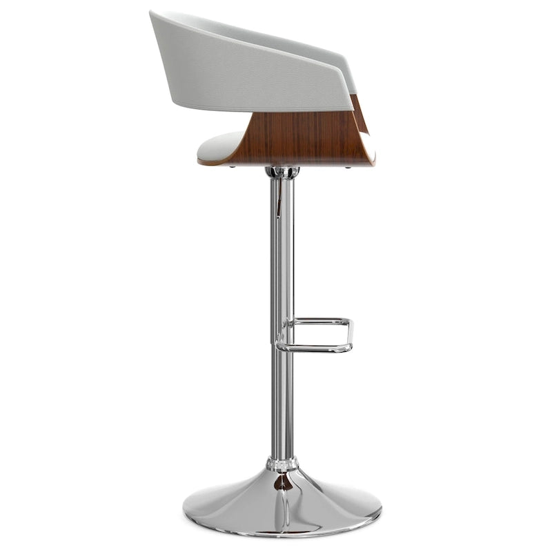Tabouret de bar pivotant réglable de 84 cm, style médiéval-moderne