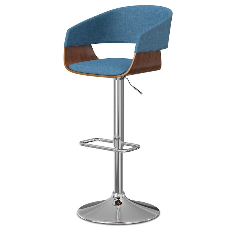 Tabouret de bar pivotant réglable de 84 cm, style médiéval-moderne