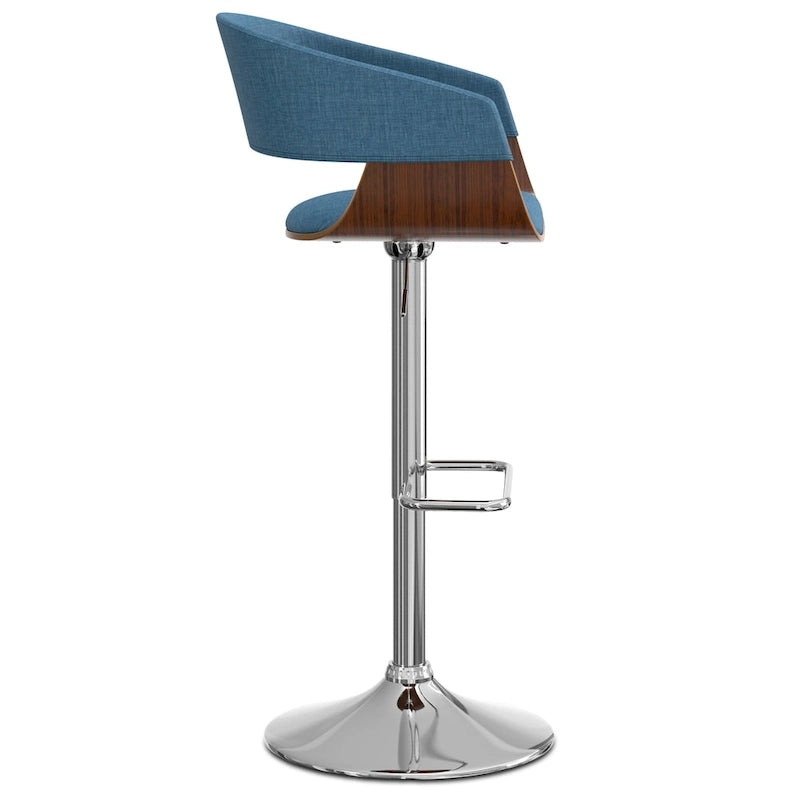 Tabouret de bar pivotant réglable de 84 cm, style médiéval-moderne