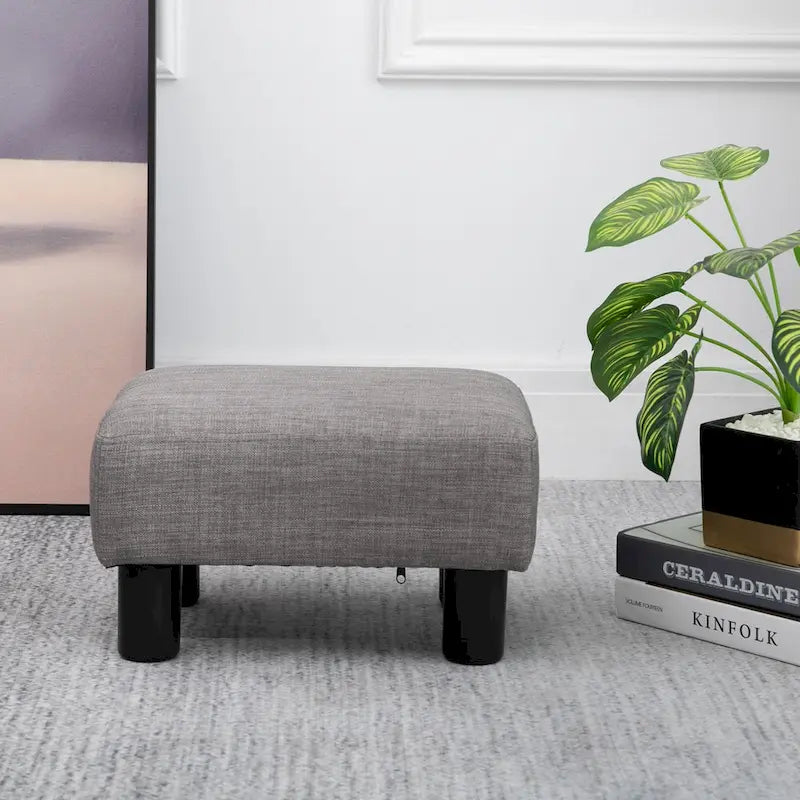 Repose-pieds moderne en lin