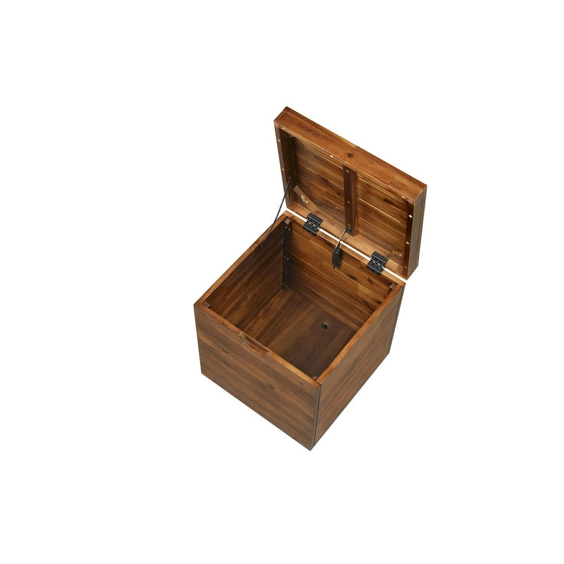 Boîte de rangement cubique marron foncé
