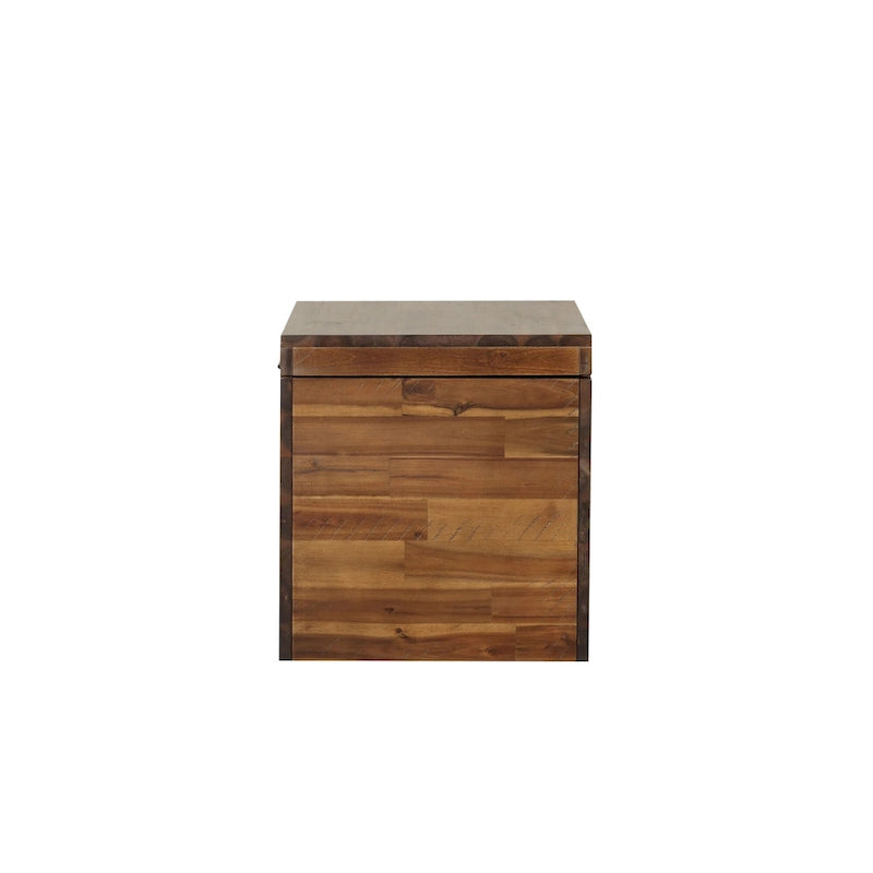 Boîte de rangement cubique marron foncé