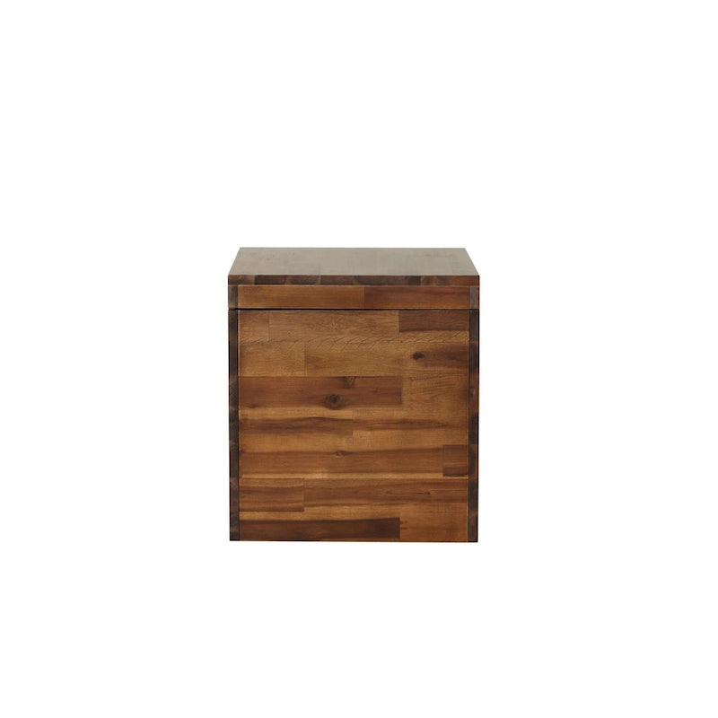 Boîte de rangement cubique marron foncé