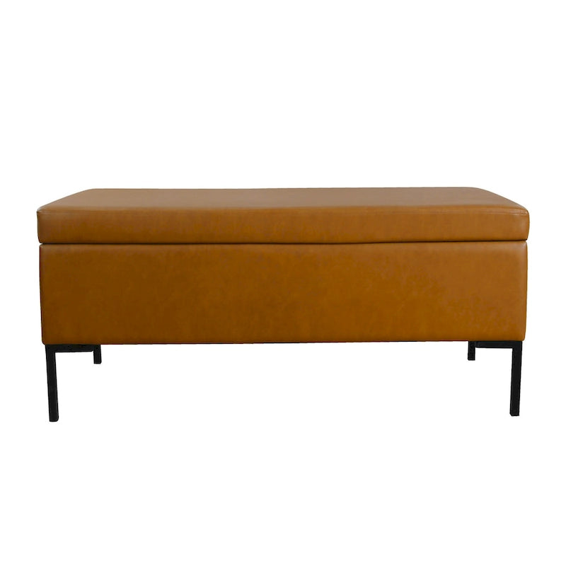 Banc de rangement pieds en métal