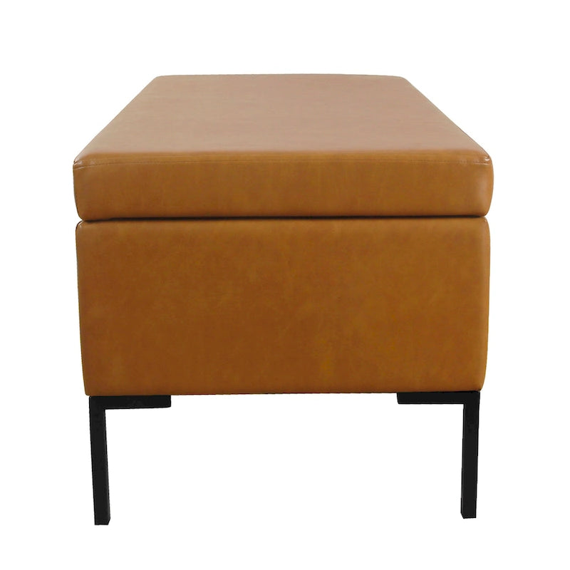 Banc de rangement pieds en métal