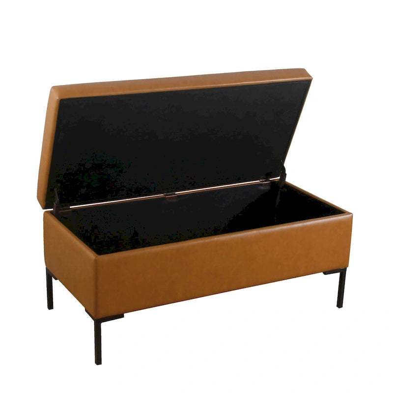Banc de rangement pieds en métal