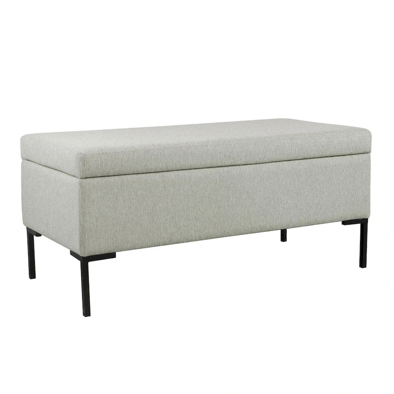 Banc de rangement pieds en métal