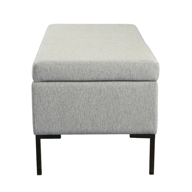 Banc de rangement pieds en métal