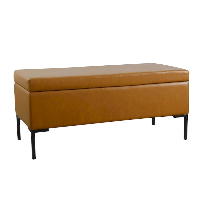 Banc de rangement pieds en métal