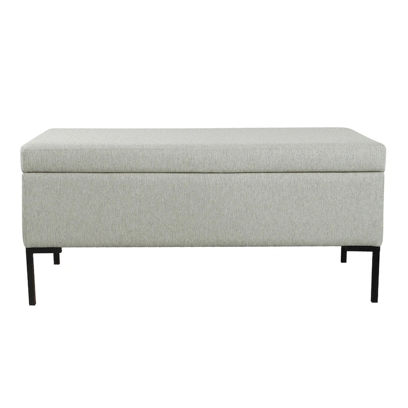 Banc de rangement pieds en métal