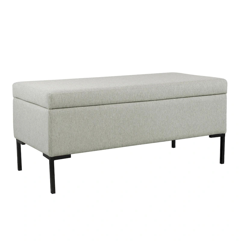 Banc de rangement pieds en métal