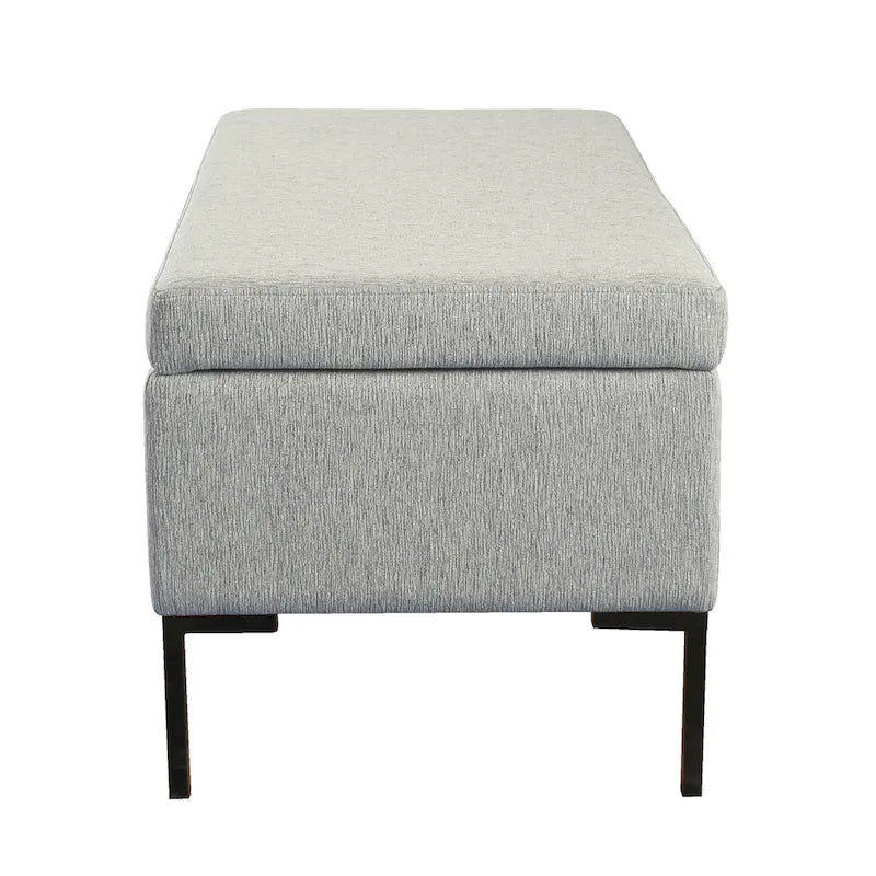 Banc de rangement pieds en métal